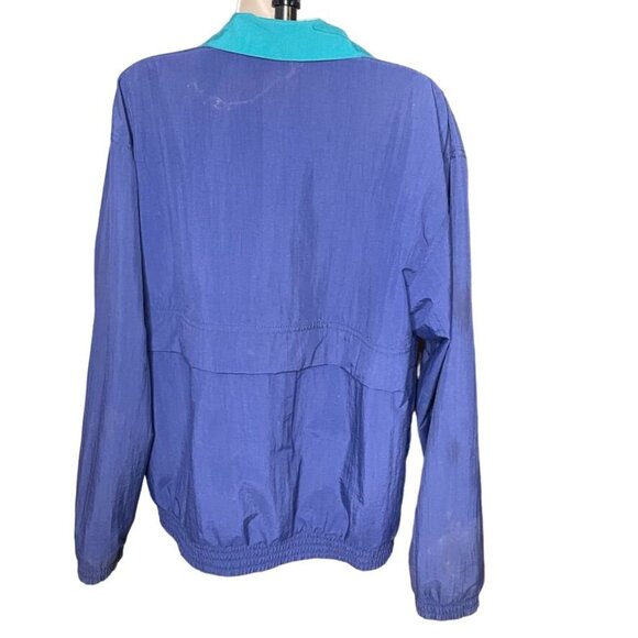 Vintage American Saddlebread Windbreaker Jacket Blue Green Y2K Size Small u - Picture 6 of 9